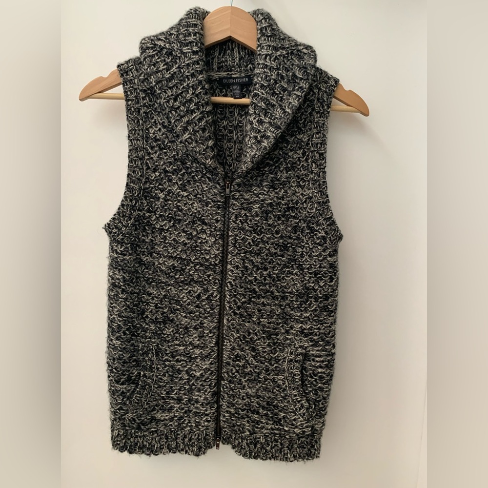 Eileen Fisher Wool Blend Sweater Vest - Picture 4 of 7
